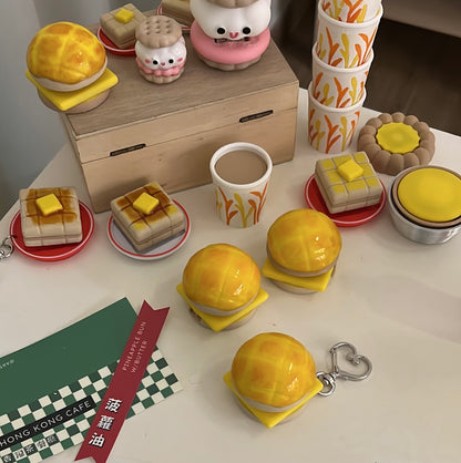 Pineapple Bun w/ Butter Clicker Keychain