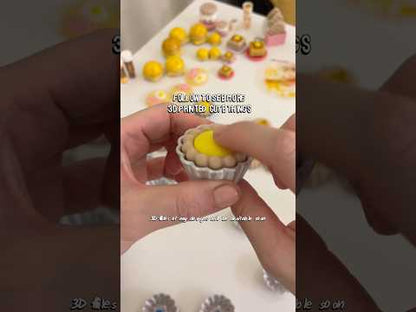 Hong Kong Egg Tart Clicker Keychain