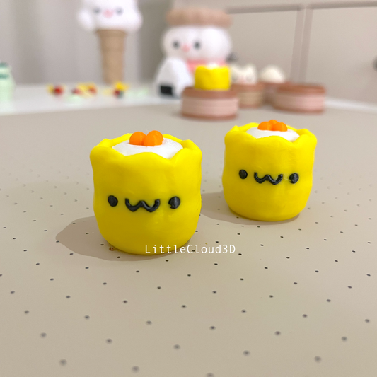 Cute Siu Mai Clicker Keychain