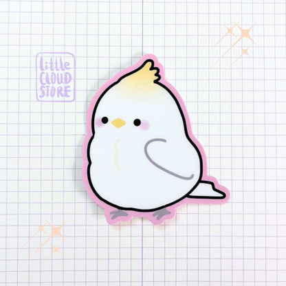 Yellow Parrot Vinyl Sticker