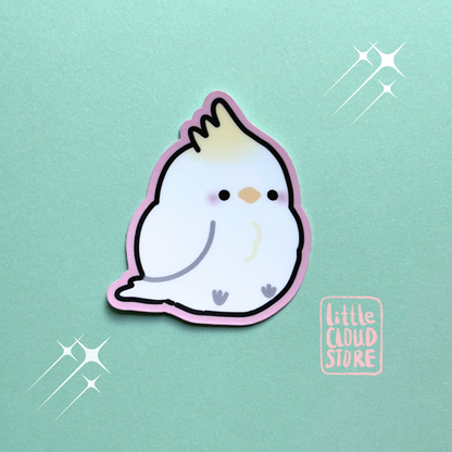 Yellow Parrot Vinyl Sticker