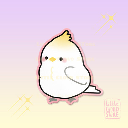 Yellow Parrot Vinyl Sticker